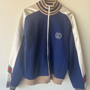 Gucci Navy and Cream Varsity Jacket